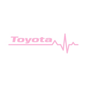 Sticker auto ''Toyota life'', 20x7 cm, roz