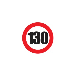 Sticker Autocolant limita viteza 130Km/H