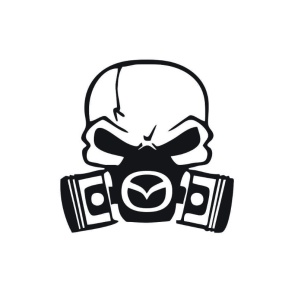 Sticker Craniu Mazda 12x12 cm, Creative Rey®