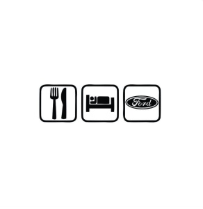 Sticker Eat Sleep Ford 20x6.2 cm, Creative Rey®