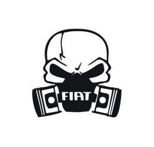 Sticker Fiat Craniu 12x12 cm, Creative Rey®
