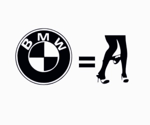Sticker Half Women BMW 15x7.5, Creative Rey®