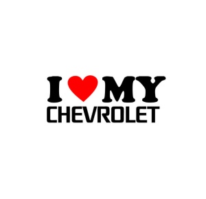 Sticker I LOVE MY CHEVROLET 15x6 cm, Creative Rey®