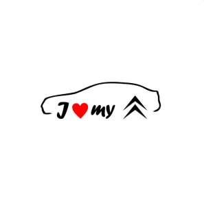 Sticker I LOVE MY CITROEN BERLINA 20x6.2 cm, Creative Rey®