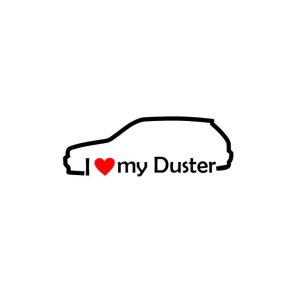 Sticker I Love My Duster 18x6 cm, Creative Rey®