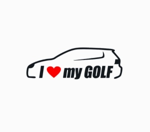 Sticker I Love My Golf 15x5 cm, Creative Rey®