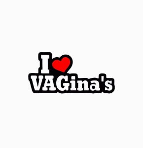 Sticker I LOVE VAG-INA 15x7 cm, Creative Rey®