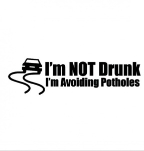 Sticker NOT DRUNK AVOIDONG 15 cm, Creative Rey®