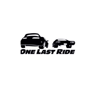 Sticker One Last Ride 20x7.6 cm, Creative Rey®