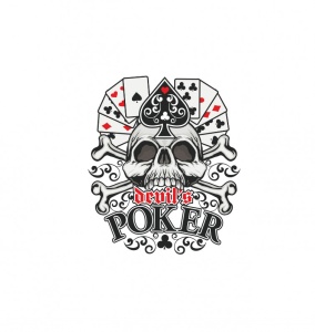 Sticker Poker schelet 15 cm, Creative Rey®