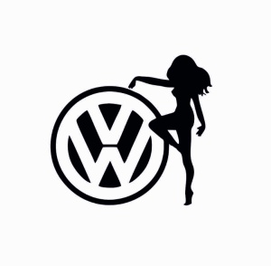 Sticker Women Logo Vw 14x13.2 cm, Creative Rey®