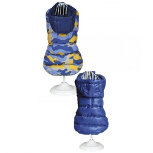 Haina cu fata dubla pentru caini Croci Military Blue, 25 cm
