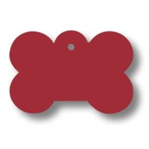 Medalion pentru caini Tag Os Rosu L.