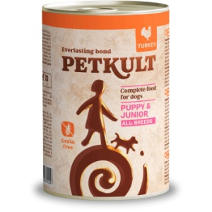 Petkult Junior Curcan, hrana umeda caini, 400G