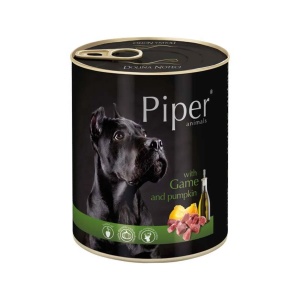 PIPER DOG- Carne de vanat si dovleac, hrana umeda caini, 800G