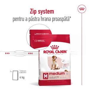 Royal Canin Medium Adult 7+, hrana uscata caine, 4KG - Img 2