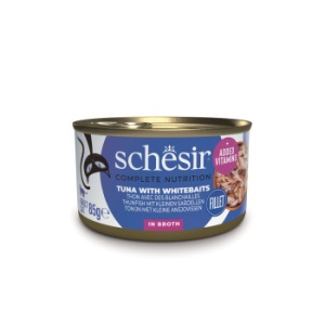 Schesir conserva Ton si Ansoa in supa, hrana umeda pisici, 85G