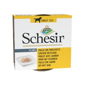 Schesir cu pui si jambon, hrana umeda caini, 150G