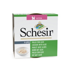 Schesir Junior cu Pui si Aloe, hrana umeda pisici, 85G