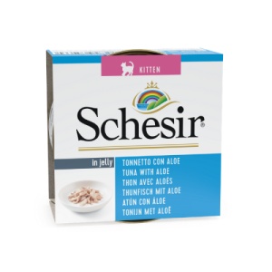 Schesir Kitten cu Ton si Aloe, hrana umeda pisici, 85G