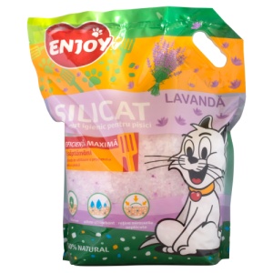 Silicat pentru litiera cu lavanda Enjoy, 7.6L