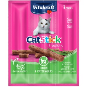 Vitakraft cu Pui si Iarba pisicii, recompensa pisici, 18G