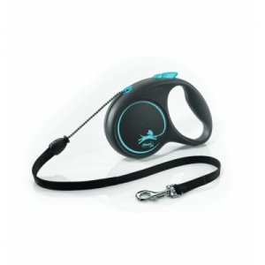 Lesa pentru caini Flexi, Design Albastra cu snur M 5M