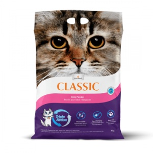 Nisip pentru litiera Intersand Classic Baby Powder, nisip igienic pisici, 7KG