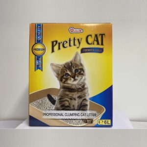 Nisip pentru litiera Pretty Cat Premium Gold, nisip igienic pisici, 6L