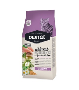 Ownat Classic Sterilizat, hrana uscata pisici, 15KG