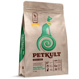 Petkult Adult Care Balanced Life All-Cat Pui, hrana uscata pisici, 7KG