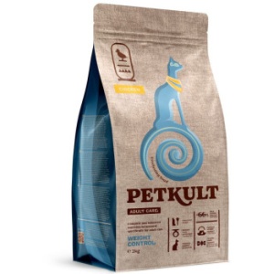 Petkult Adult Care Weight Control Pui, hrana uscata pisici, 2KG