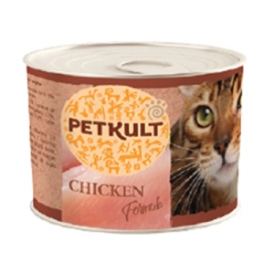 Petkult cu Pui, hrana umeda pisici, 185G