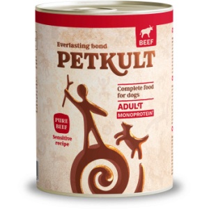 Petkult Sensitive Vita si Orez Brun, hrana umeda caini, 800G