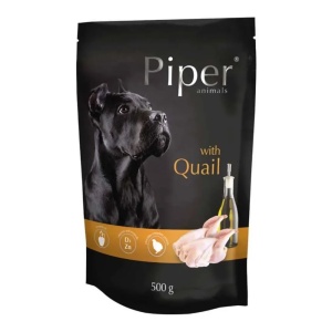 PIPER DOG- Carne de prepelita si merisoare, hrana umeda caini, 500G