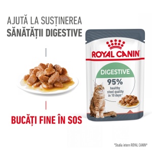 Royal Canin Digest Sensitive Care Adult, hrana umeda pisica, confort digestiv (in sos), 12 x 85G - Img 5
