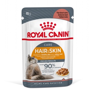 Royal Canin Hair&Skin Care Adult, hrana umeda pisica, piele si blana (in sos), 12 x 85G