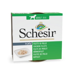 Schesir Adult cu pui file, hrana umeda caini, 150G