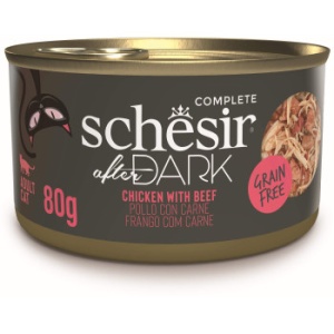 Schesir After Dark Conserva, supa cu Pui si Vita, hrana umeda pisici, 80G