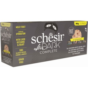 Schesir After Dark Pachet Conserve, Pate , hrana umeda pisici ,12x80G