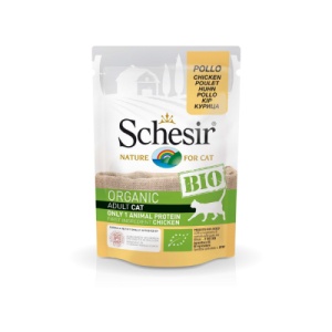 Schesir Bio cu Pui, hrana umeda pisici, 85G