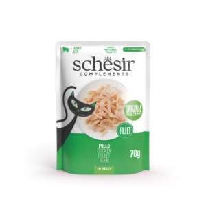 Schesir plic pui in jeleu, hrana umeda pisici, 70G
