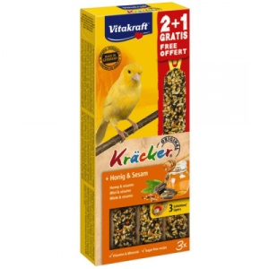 Vitakraft Baton Kracker Miere si Susan, suplimente canari, 60G + 30G Gratis