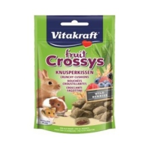 Vitakraft Fruit Crossys Snack Wildberry, recompense rozatoare, 50G
