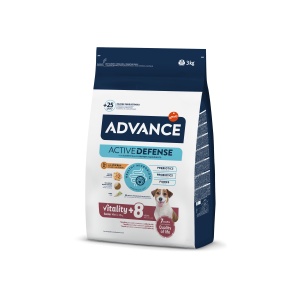 Advance Dog Mini Senior Vitality, hrana uscata caini, 3KG