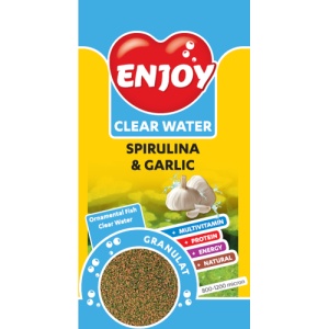 Hrana pentru Pesti Enjoy cu Spirulina si Usturoi Granule, 250ML