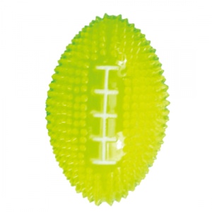 Jucarie pentru caini Enjoy Minge Luminoasa Rugby, 8 cm