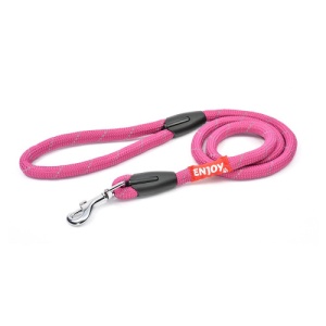 Lesa roz inchis sport reflectorizanta pentru caini Enjoy, 1.0x120 cm