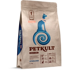 Petkult Adult Care Sterilized Somon, hrana uscata pisici, 7KG
