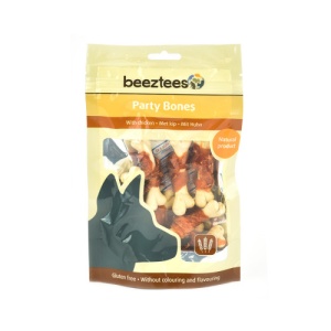 Recompensa pentru caini Beeztees Delisnacks Party Bones, 85G
